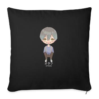 Otaku Anime Garçon - Housse de coussin décorative 45 x 45 cm - noir - Devant