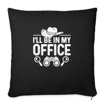 Espion détective privé enquêteur Détective Cadeau - Housse de coussin décorative 45 x 45 cm - noir - Devant