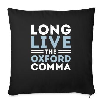 Grammar Police English Writing Teacher Apostrophe - Sofa pillowcase 17,3'' x 17,3'' (45 x 45 cm) - black - Front