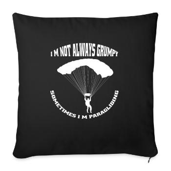 Paragliding Paragleiter Gleitschirmfliegen - Sofa pillowcase 17,3'' x 17,3'' (45 x 45 cm) - black - Front
