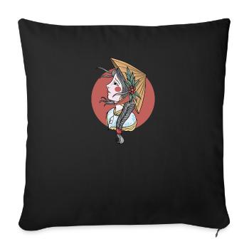 Vietnam I Saigon Scooter Pho Bo Motif de voyage pour - Housse de coussin décorative 45 x 45 cm - noir - Devant