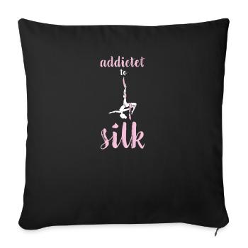 Aerial Silks I acrobatics dancer yoga design for - Sofa pillowcase 17,3'' x 17,3'' (45 x 45 cm) - black - Front
