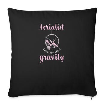 Aerial Silks I acrobatics dancer yoga design for - Sofa pillowcase 17,3'' x 17,3'' (45 x 45 cm) - black - Front