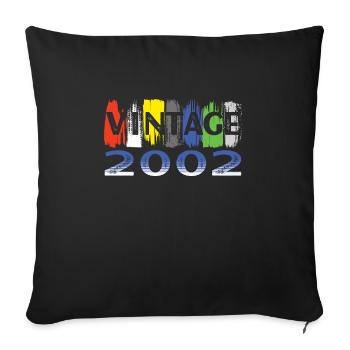 Awesome Since 2002 Retro 20th Bitrthday - Sofa pillowcase 17,3'' x 17,3'' (45 x 45 cm) - black - Front
