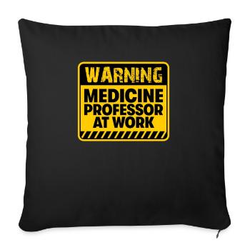 Professeur de médecine au travail - Housse de coussin décorative 45 x 45 cm - noir - Devant