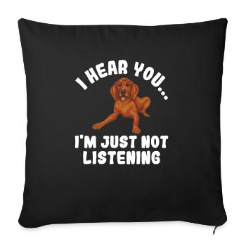 Redbone Coonhound Dog Gift - Sofa pillowcase 17,3'' x 17,3'' (45 x 45 cm) - black - Front