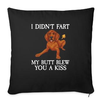 Redbone Coonhound Dog Gift - Sofa pillowcase 17,3'' x 17,3'' (45 x 45 cm) - black - Front