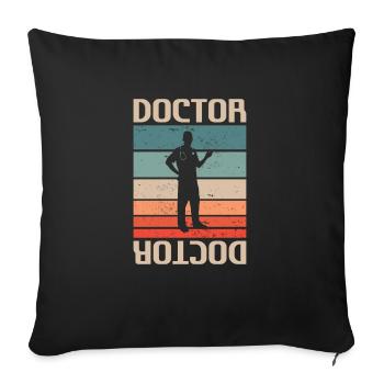 Retro Vintage Classic Doctor Medical - Sofa pillowcase 17,3'' x 17,3'' (45 x 45 cm) - black - Front