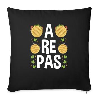 Arepas Lover Hispanic Heritage Month Food - Sofa pillowcase 17,3'' x 17,3'' (45 x 45 cm) - black - Front