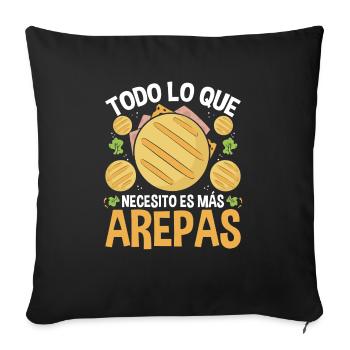 Arepa Maker Food Venezuelan Traditional Hispanic - Sofa pillowcase 17,3'' x 17,3'' (45 x 45 cm) - black - Front