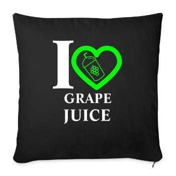 J’adore le jus de raisin - Housse de coussin décorative 45 x 45 cm - noir - Devant
