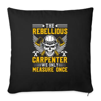 Citation ironique Drôle de dire la vie sarcastique - Housse de coussin décorative 45 x 45 cm - noir - Devant