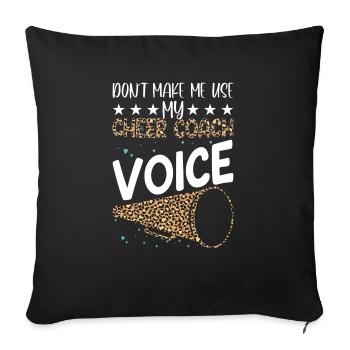 Cheer Coach Citation Mode de vie ironique Drôle Sarka - Housse de coussin décorative 45 x 45 cm - noir - Devant