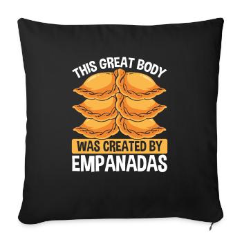 Empanada Maker Body created by Empanadas Latin - Sofa pillowcase 17,3'' x 17,3'' (45 x 45 cm) - black - Front