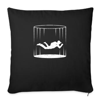 Bodyflying Wind Tunnel Indoor Skydiving Lover Tunnel - Sofa pillowcase 17,3'' x 17,3'' (45 x 45 cm) - black - Front
