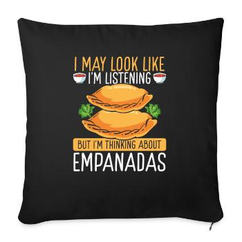 Empanada Making may look like listening Empanadas - Sofa pillowcase 17,3'' x 17,3'' (45 x 45 cm) - black - Front