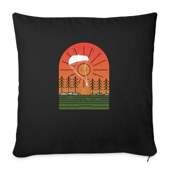 Cool drôle de parachutisme Lover Skydiver Case - Housse de coussin décorative 45 x 45 cm - noir - Devant