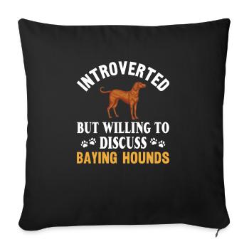 Redbone Coonhound Dog Gift - Sofa pillowcase 17,3'' x 17,3'' (45 x 45 cm) - black - Front