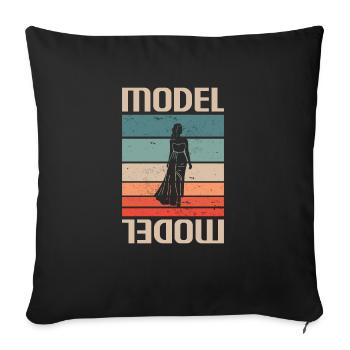 Rétro Vintage Classic Model Modélisation - Housse de coussin décorative 45 x 45 cm - noir - Devant