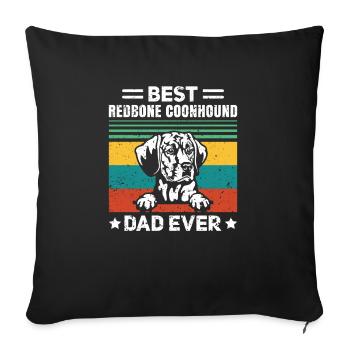 Redbone Coonhound Dog Gift - Sofa pillowcase 17,3'' x 17,3'' (45 x 45 cm) - black - Front