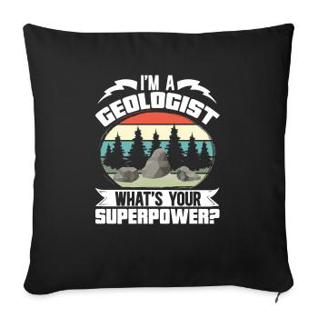 Rockhound Geology Collectionneur de pierres de collecte de roches - Housse de coussin décorative 45 x 45 cm - noir - Devant