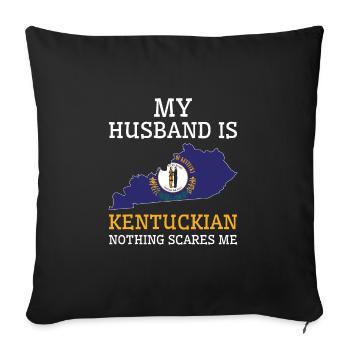 Rien ne me fait peur Kentuckian mari Kentucky - Housse de coussin décorative 45 x 45 cm - noir - Devant