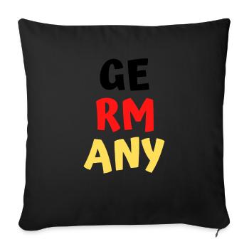 Deutschland Germany - Sofa pillowcase 17,3'' x 17,3'' (45 x 45 cm) - black - Front