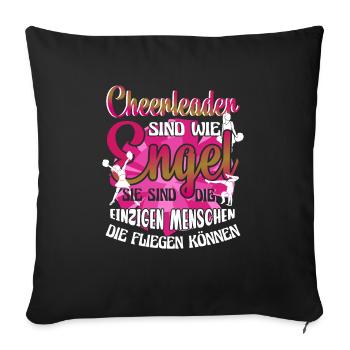 Cheerleading Cheerleaderinnen sind wie Engel - Sofakissenbezug 45 x 45 cm - Schwarz - Vorne