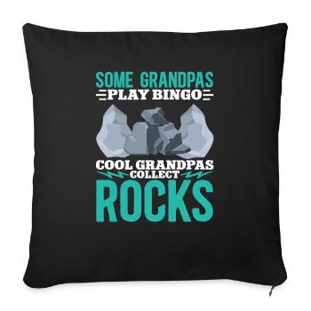Rockhound Geology Collectionneur de pierres de collecte de roches - Housse de coussin décorative 45 x 45 cm - noir - Devant