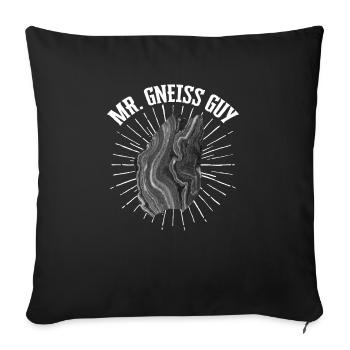 Rockhound Geology Collectionneur de pierres de collecte de roches - Housse de coussin décorative 45 x 45 cm - noir - Devant