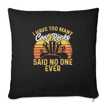 Rockhound Geology Rock Collecting Stone Collectors - Sofa pillowcase 17,3'' x 17,3'' (45 x 45 cm) - black - Front