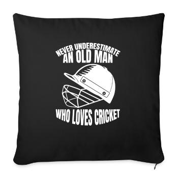 Cricket Gift Slogan Cricket Fan Team Cricket - Sofa pillowcase 17,3'' x 17,3'' (45 x 45 cm) - black - Front