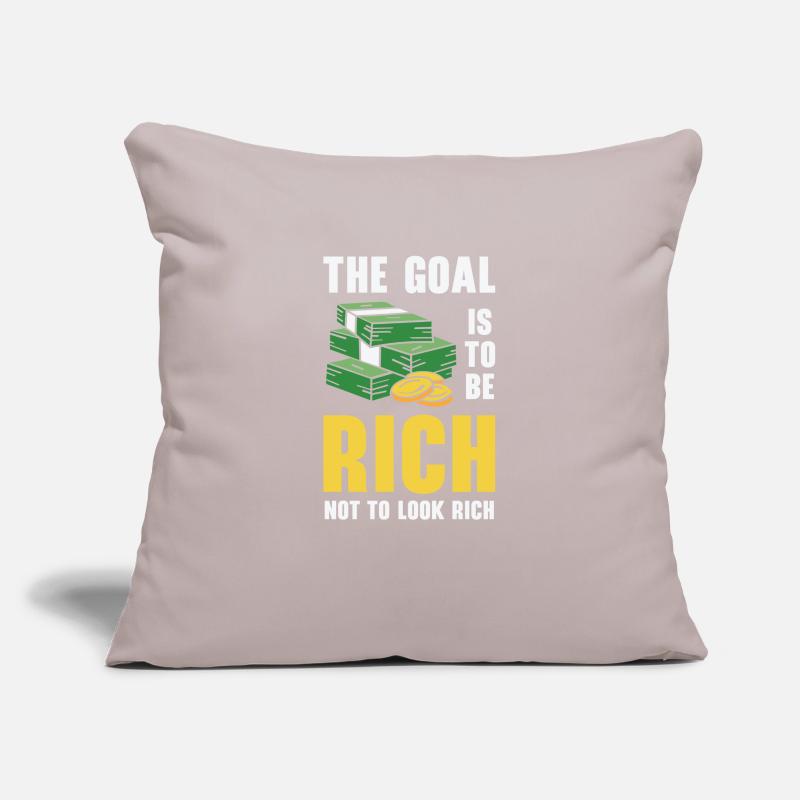 Objectifs d’argent Citations de vie Message positif Housse de coussin décorative 45 x 45 cm