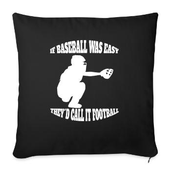 Baseball Baseball Lovers Baseball Game Gift - Sofa pillowcase 17,3'' x 17,3'' (45 x 45 cm) - black - Front