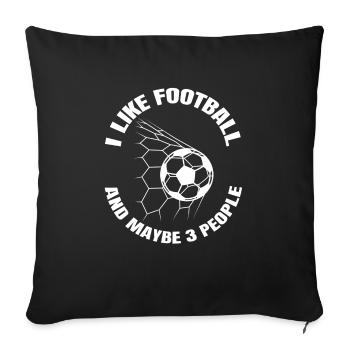 Football Football coach Footballer Footballer - Sofa pillowcase 17,3'' x 17,3'' (45 x 45 cm) - black - Front