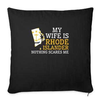 Rien ne me fait peur Rhode Islander Mme Rhode - Housse de coussin décorative 45 x 45 cm - noir - Devant