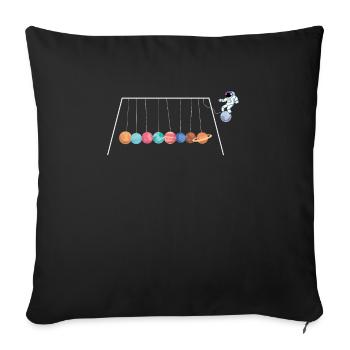 Astronaut Planet Hutsche Gift - Sofa pillowcase 17,3'' x 17,3'' (45 x 45 cm) - black - Front