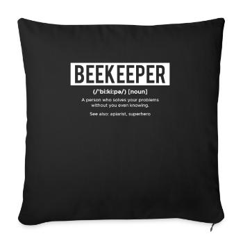 Beekeeper Definition Shirt Geschenk - Sofakissenbezug 45 x 45 cm - Schwarz - Vorne