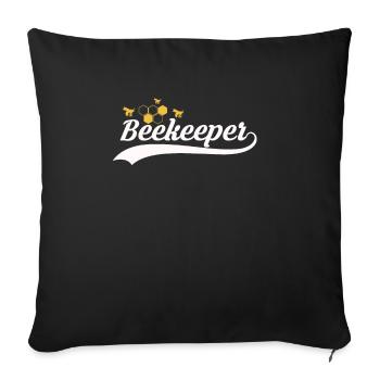 Beekeeper Shirt Geschenk Imker - Sofakissenbezug 45 x 45 cm - Schwarz - Vorne