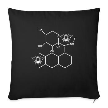 Periodic Table Beekeeper Shirt Chemical Formula - Sofa pillowcase 17,3'' x 17,3'' (45 x 45 cm) - black - Front