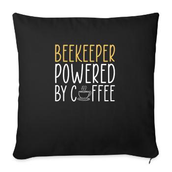 Beekeeper Powered By Coffee - Sofa pillowcase 17,3'' x 17,3'' (45 x 45 cm) - black - Front