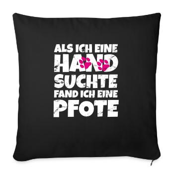 Hund Rüde Depression Hundebesitzer Hundeliebe - Sofakissenbezug 45 x 45 cm - Schwarz - Vorne