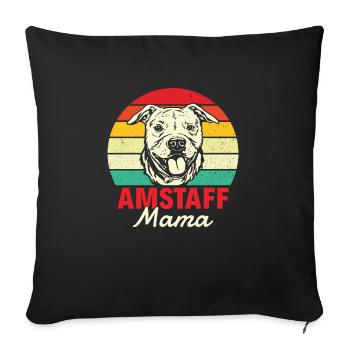 American Staffordshire Bull Terrier Staffy Dog - Housse de coussin décorative 45 x 45 cm - noir - Devant