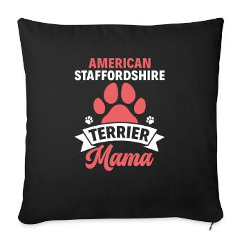 American Staffordshire Bull Terrier Staffy Dog - Sofa pillowcase 17,3'' x 17,3'' (45 x 45 cm) - black - Front