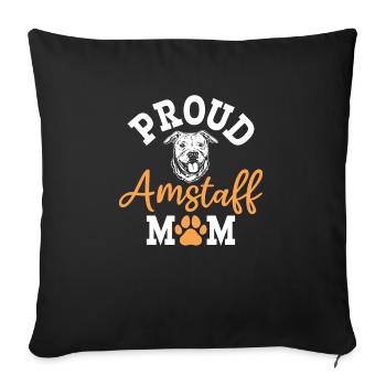 American Staffordshire Bull Terrier Staffy Dog - Sofa pillowcase 17,3'' x 17,3'' (45 x 45 cm) - black - Front
