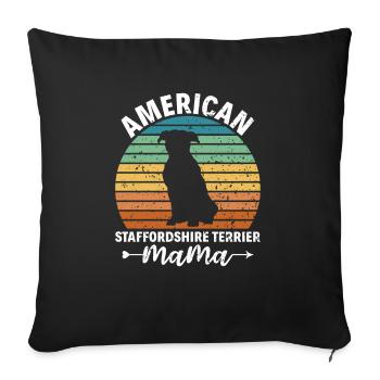 American Staffordshire Bull Terrier Staffy Dog - Sofa pillowcase 17,3'' x 17,3'' (45 x 45 cm) - black - Front