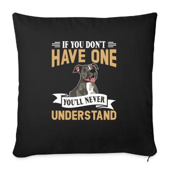 American Staffordshire Bull Terrier Staffy Dog - Sofa pillowcase 17,3'' x 17,3'' (45 x 45 cm) - black - Front