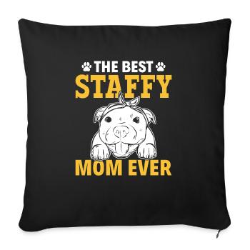 American Staffordshire Bull Terrier Staffy Dog - Sofa pillowcase 17,3'' x 17,3'' (45 x 45 cm) - black - Front