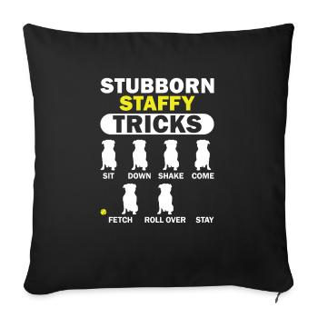 American Staffordshire Bull Terrier Staffy Dog - Sofa pillowcase 17,3'' x 17,3'' (45 x 45 cm) - black - Front