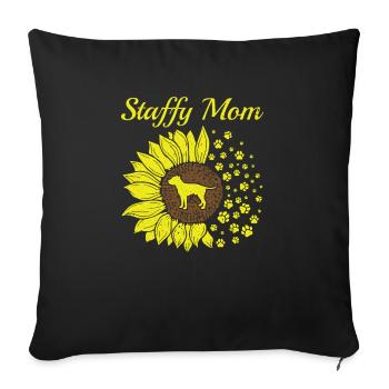 American Staffordshire Bull Terrier Staffy Dog - Sofa pillowcase 17,3'' x 17,3'' (45 x 45 cm) - black - Front